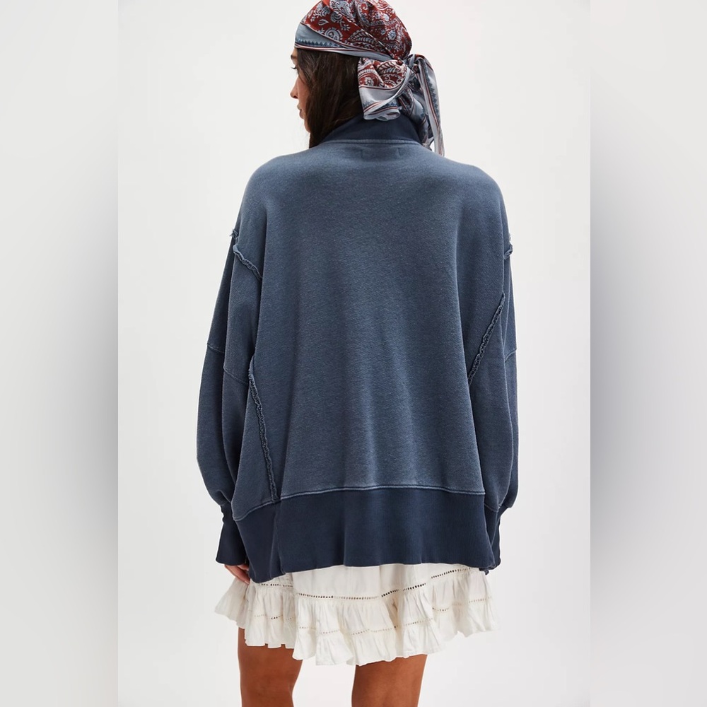 PRICE DROP! We The Free Camden Henley Sweatshirt💙 - Picture 4 of 9